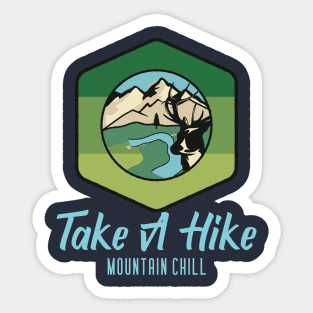 Take A Hike, mountain climbing, hiking, trekking, walking Sticker